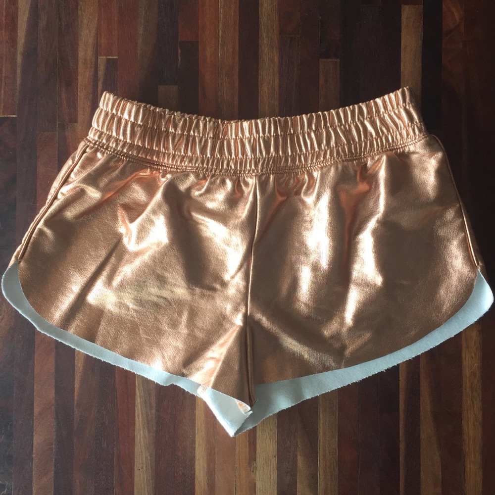 Rose gold booty shorts
